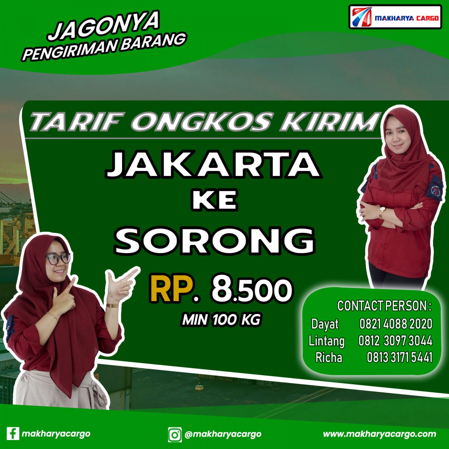 Tarif Ongkos Kirim Jakarta Sorong Gratis Jemput Barang